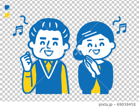 Middle-aged couple is pleased Middle-aged couple is pleased 69038458