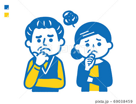 Elderly couple having doubts 69038459