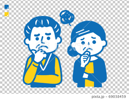 Elderly couple having doubts 69038459