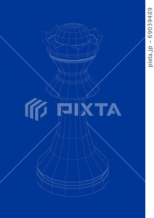 3d model of chess queen 3d model of chess queen 69039489