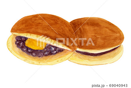 栗どら焼き(水彩画) 栗どら焼き(水彩画) 69040943