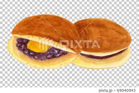 栗どら焼き(水彩画) 栗どら焼き(水彩画) 69040943