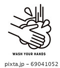 手を洗うアイコン／ベクターイラスト 69041052