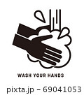 手を洗うアイコン／ベクターイラスト 69041053