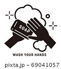 手を洗うアイコン／ベクターイラスト 69041057