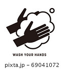 手を洗うアイコン／ベクターイラスト 69041072