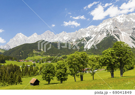 Dachstein and landscape near Ramsau, Austria Dachstein and landscape near Ramsau, Austria 69041849