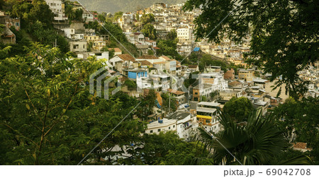 Panorama of favela in Rio de Janeiro, Brazil 69042708