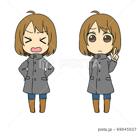 コートの女性 コートの女性 69045037