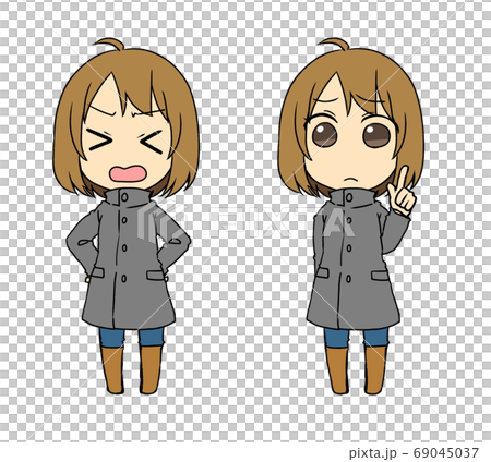 コートの女性 コートの女性 69045037