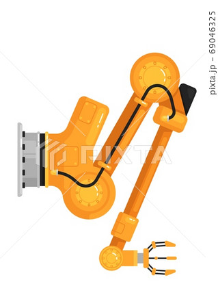 Robotic hand gripper. Isolated robotic arm 69046325