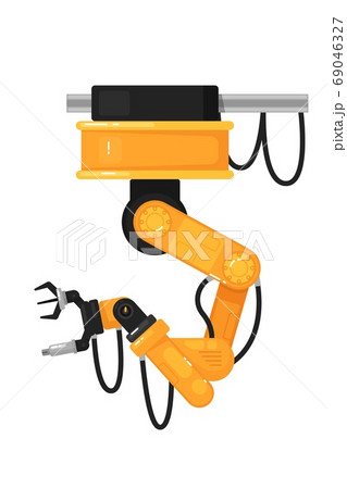 Robotic arm gripper. Isolated robotic arm Robotic arm gripper. Isolated robotic arm 69046327