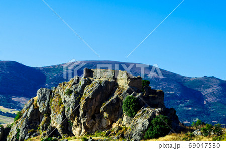 mountain peaks in the Andalusian region, typical 69047530