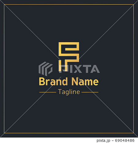 Letter F golden professional modern logo design template Letter F golden professional modern logo design template 69048486