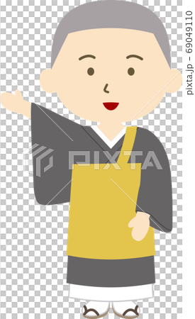 お坊さん 説明 右手 お坊さん 説明 右手 69049110