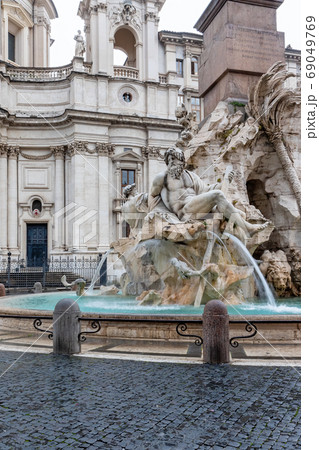 Fountain of the Four Rivers in Navona Square. Rome. Italy. Fountain of the Four Rivers in Navona Square. Rome. Italy. 69049769
