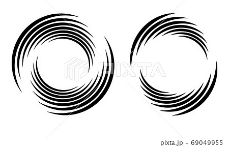 Abstract concentric circle. Segmented circles with rotation. Abstract concentric circle. Segmented circles with rotation. 69049955