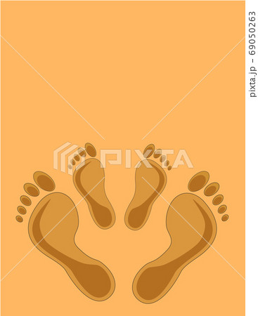 Footprints - design elements. Vector illustration. 69050263