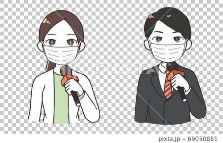 Reporter upper body with mask Reporter upper body with mask 69050881