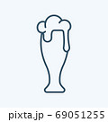 Mug or Cup of beer Icon Logo Vector Isolated. Oktoberfest Icon Set. Editable Stroke and Pixel Perfect. 69051255