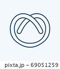 Pretzel Icon Logo Vector Isolated. Oktoberfest Icon Set. Editable Stroke and Pixel Perfect. 69051259