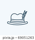Bavarian Man, Hat Icon Logo Vector Isolated. Oktoberfest Icon Set. Editable Stroke and Pixel Perfect. 69051263