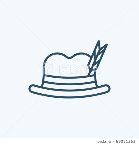 Bavarian Man, Hat Icon Logo Vector Isolated. Oktoberfest Icon Set. Editable Stroke and Pixel Perfect. Bavarian Man, Hat Icon Logo Vector Isolated. Oktoberfest Icon Set. Editable Stroke and Pixel Perfect. 69051263