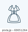 Bavarian Woman Icon Logo Vector Isolated. Oktoberfest Icon Set. Editable Stroke and Pixel Perfect. 69051264