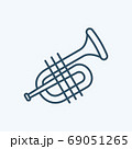 Trumpet  Icon Logo Vector Isolated. Oktoberfest Icon Set. Editable Stroke and Pixel Perfect. 69051265