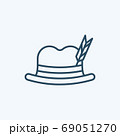 Bavarian Man, Hat Icon Logo Vector Isolated. Oktoberfest Icon Set. Editable Stroke and Pixel Perfect. 69051270