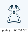 Bavarian Woman Icon Logo Vector Isolated. Oktoberfest Icon Set. Editable Stroke and Pixel Perfect. 69051273