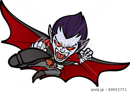 降下してくるドラキュラ【2頭身・黒】 降下してくるドラキュラ【2頭身・黒】 69052751