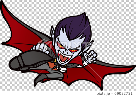 降下してくるドラキュラ【2頭身・黒】 降下してくるドラキュラ【2頭身・黒】 69052751