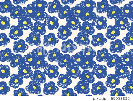 手書き花柄 背景のイラスト素材 手書き花柄 背景のイラスト素材