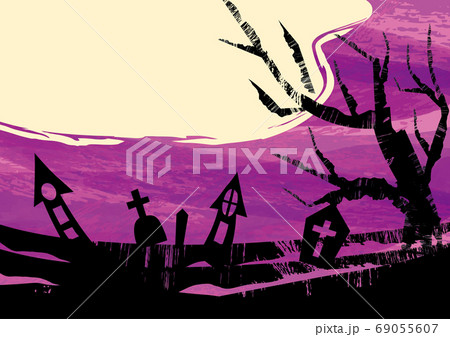 ハロウィンの背景イラスト 69055607