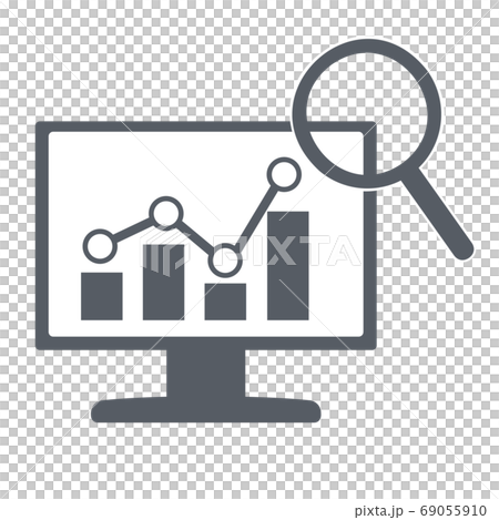 リサーチ Seoなど調査イメージ シルエットのイラスト素材