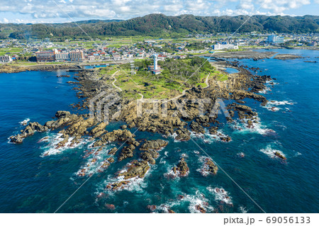 千葉県南房総 野島崎のパノラマ空撮 千葉県南房総 野島崎のパノラマ空撮 69056133