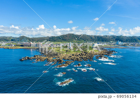 千葉県南房総 野島崎のパノラマ空撮 千葉県南房総 野島崎のパノラマ空撮 69056134