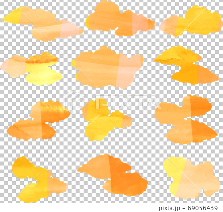 Cloud watercolor style luxury texture New Year's card set 69056439