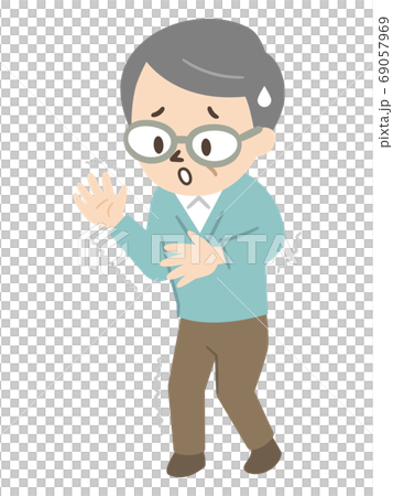 由於帕金森氏病，手腳發抖的老人 69057969