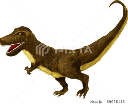 リアルなティラのサウルスのイラストのイラスト素材
