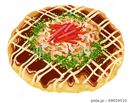 お好み焼きのイラスト素材
