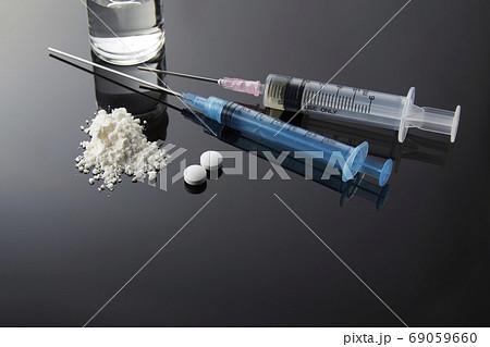 ドラッグ 注射 薬物の写真素材