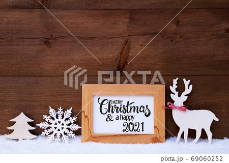 Deer, Snowflake, Snow, Tree, Merry Christmas And 69060252