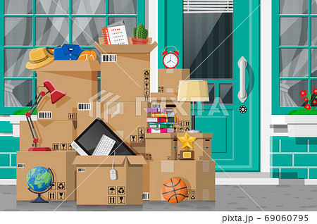 Moving to new house. Family relocated to new home. Moving to new house. Family relocated to new home. 69060795