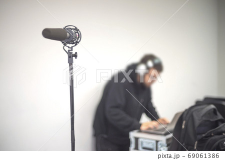 sound engineer at the console sound engineer at the console 69061386