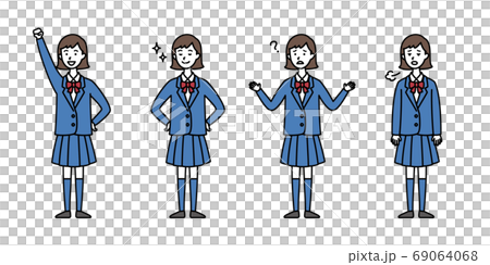 High school girls in various poses 2 69064068