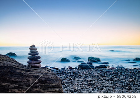 Stacked stones. The concept of balance and spirituality 69064258