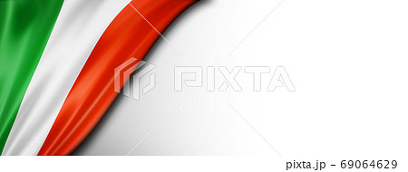 Italian flag isolated on white banner 69064629