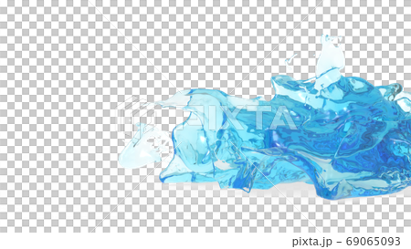 冷水濺水濺液CG白色背景 69065093